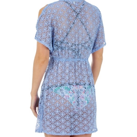 Lavender Cold-Shoulder Crochet Cover-Up - Picture 4 of 4